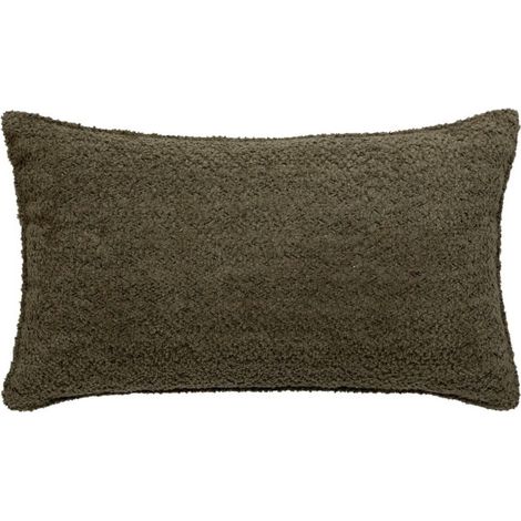 Coussin Déco Bouclette "Soana" 30x50cm Kaki (1/5)
