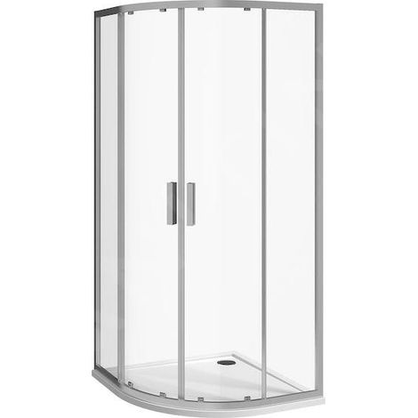Jika Nion - Cabine de douche quart de cercle, 900x900 mm, rayon 550 mm, Jika perla Glass, argent/verre arctique H2532N20026661 (1/3)