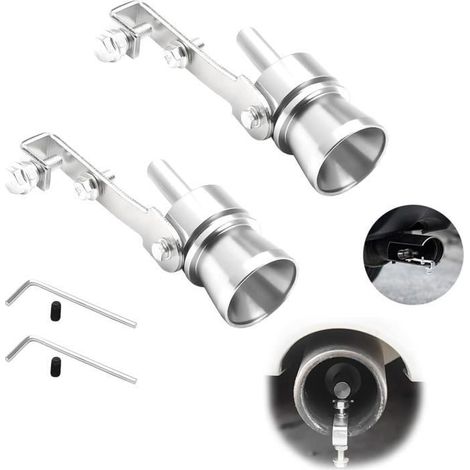 2 Pièces Sifflet D'échappement Pour Voiture, bruit pot echappement voiture, Sifflet Turbo Pour Tuyau D'échappement De Voiture (1/4)