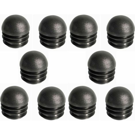 10 Embout de tube rond, Plastique résistant, Ailettes de maintien, 30mm, Pour meubles et chaises (1/5)