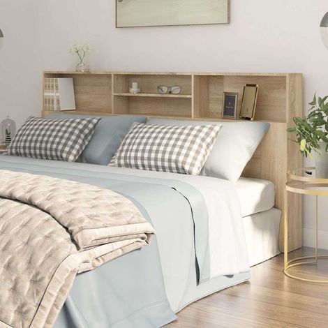 Mueble cabecero color roble 200x19x103,5 cm