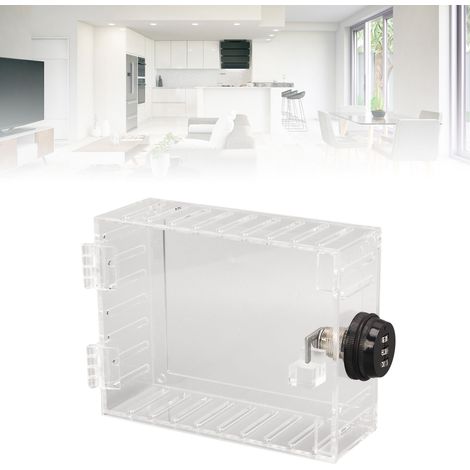 Petit couvercle transparent pour thermostat mural boîtier de verrouillage universel pour thermostat avec serrure à combinaison couvercle universel pour thermostat adapté aux thermostats de 4,92 po x (1/5)