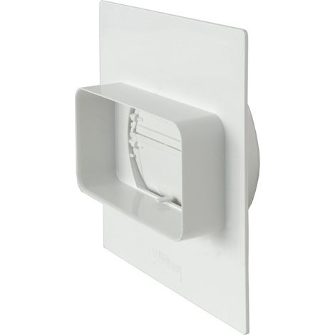 La Ventilazione PMV126B Placca per Passaggi a Muro da Tubo Rettangolare a Tondo, 120x60 mm - 100 mm (1/4)
