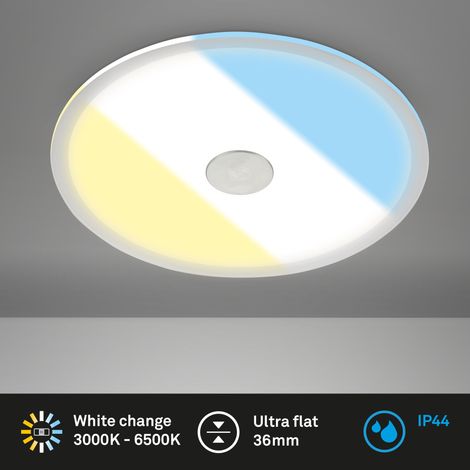 1x spot LED à encastrer 230V, spot LED salle de bain IP44, plafonnier, spots LED, spots plafonniers plats, lampe de salle de bain, couleur de lumière réglable (1/5)