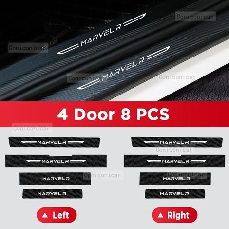 (4 portes,8 pièces) Autocollants de seuil de porte en fibre de carbone pour MG MARVEL R EV 2021-2023,protection anti-rayures,accessoires de décoration intérieure (1/3)
