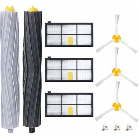 Pièces accessoires pour iRobot Roomba 800 805 860 861 865 866 870 871 876 880 885 886 890 895 896 900 960 966 980, Remplaçant Filtres et Brosses Kit pour Aspirateur Robot - 11in1 (1/4)