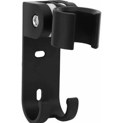 BUNTHAUS CSPARKV Support de pommeau de douche, support de support de pommeau de douche mural réglable en acier inoxydable noir mat