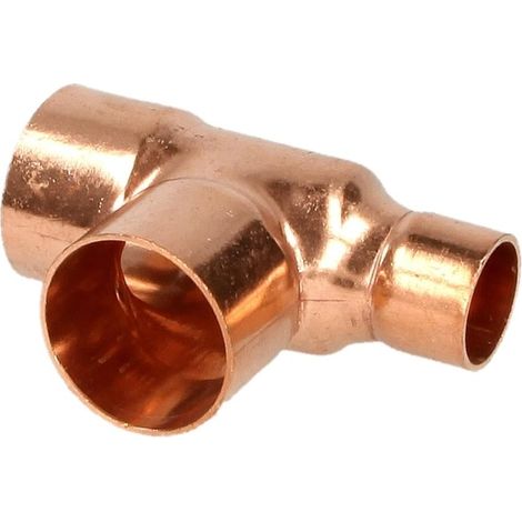 Raccord à braser cuivre té réduit 12 x 8 x 12 mm