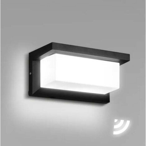 Applique Murale intérieur/Extérieur avec Détecteur de Mouvement Moderne Luminaire Murale, Éclairage Mural Étanche IP65 LED 18W blanc froid-1pcs (1/5)