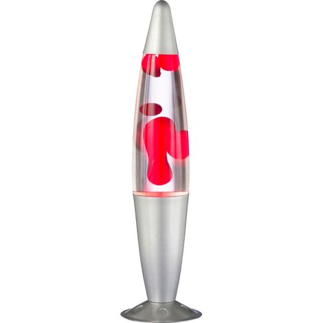 LAVA  LAMPADA OGIVA GADGET ALLUMINIO + ROSSO H.41CM (1/4)