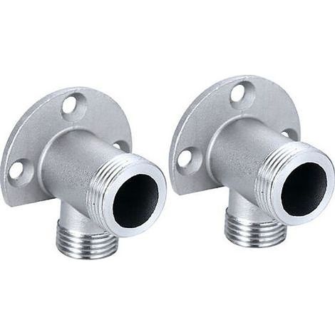 BelleRise - Kit d'installation pour robinet apparent, Fixation raccord en cuivre, Filetage 1/2 NPT, pour robinet mural (1/2)