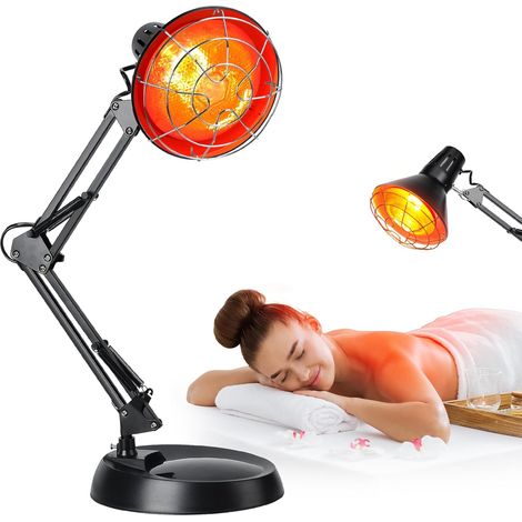 1 Lampe Infrarouge Chauffante, Minuterie Intégrée, Température Réglable, Pour Soulagement Douleurs Musculaires, Usage Domestique