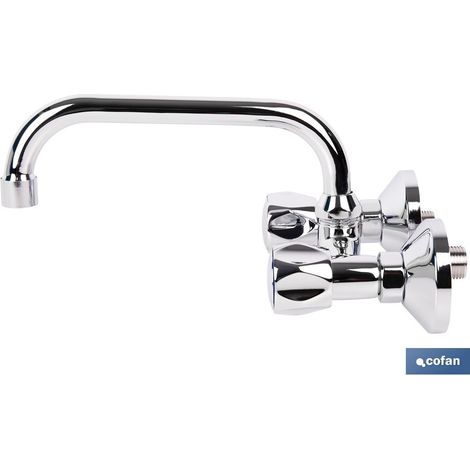 Rubinetto misto da parete per cucina 11 cm di distanza (1/4)