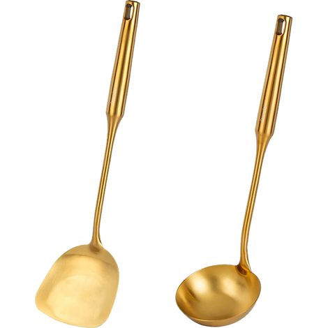 Cuchillo De Cocina Y Cuchara De Servir - Juego De Utensilios De Acero Inoxidable - Para Cocina Doméstica - 2 Unidades (1/5)