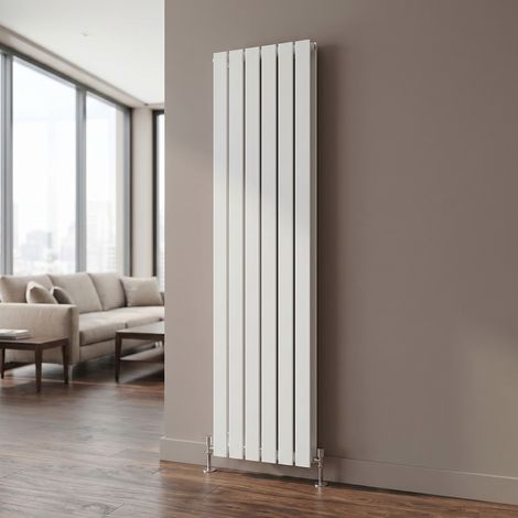 ELEGANT White Radiator Vertical Double Flat Panel High Thermal Conductivity Radiators 1800x456mm Suitable for Many Rooms (1/5)