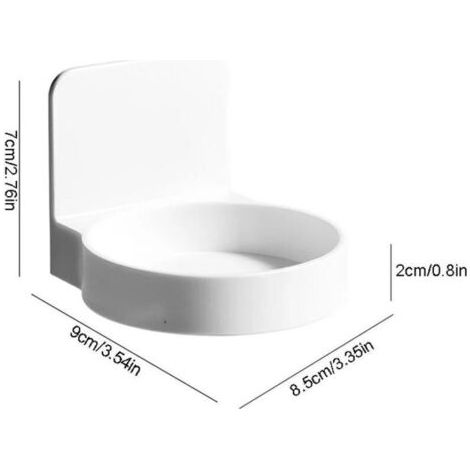 Pair Autocollant porte-bouteille plateau rond mural désinfectant pour les mains distributeur plateau cuisine épices porte-bouteille salle de bain stockage 1pc (1/5)