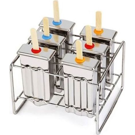 Molded to glace in stainless steel 6 cavites 50 sticks and 20 covers included Create of desserts sains and customized (1/5)