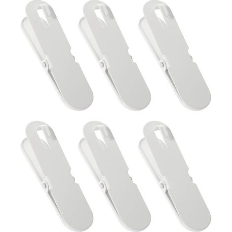 Set mit 6 universellen Befestigungsclips für Pinnwände – Weiß