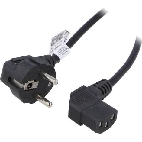 Cable alimentation angulaire vers C13 femelle angle 90 3m