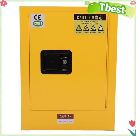 Tbest Armoire de sécurité industrielle en acier, étanche, anti-explosion, stockage de matériaux dangereux (1/4)
