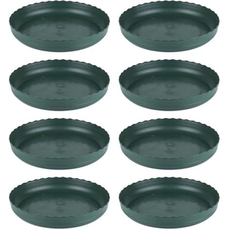 8 Pièces Bac à Goutte Plantes D'intérieur Soucoupe pour Plantes De Jardin Plateau De Pot De Fleur Fournitures De Jardin Petite Soucoupe Végétale Bac à Fond en Pot Green (1/5)