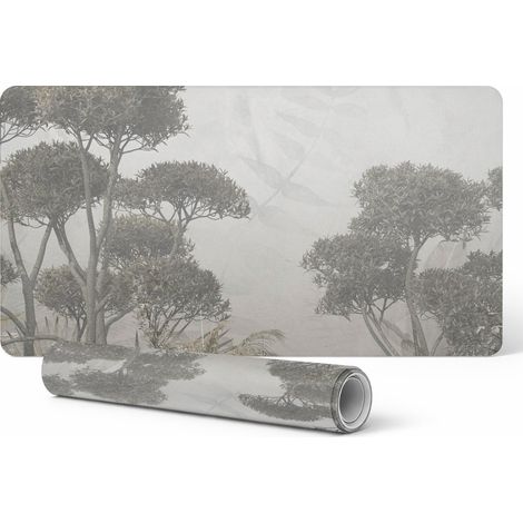 Alfombrilla protectora para encimera con un moderno estampado de bosque tropical sutil, 100x50 cm.
