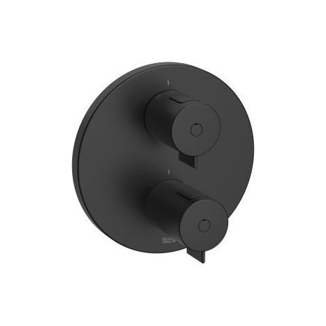 MEZCLADOR TERMOSTÁTICO EMPOTRABLE T-500 PARA BAÑO-DUCHA NEGRO MATE