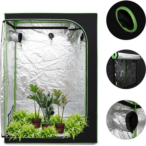 Randaco Tenda da coltivazione professionale, struttura metallica inclusa 120x60x180cm