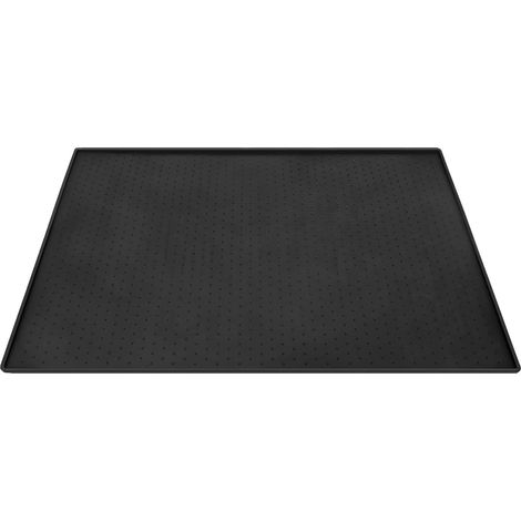 Tapis de Machine à Café, 48x30 cm Tapis en Silicone pour Machine à café, Tapis en Silicone sous la Machine à Café, pour Attraper Les Résidus de Café, Noir (1/5)