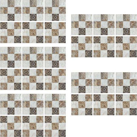 30 paneles de pared, azulejos adhesivos, PVC, aptos para cocina, sala de estar, chimenea, muebles - 20 × 20 × 1 cm (1/5)