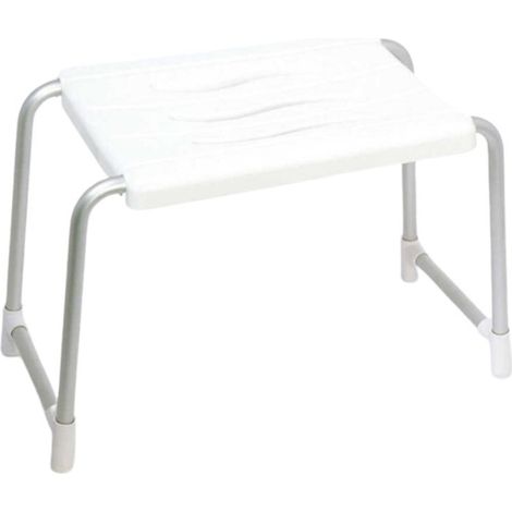 Taburete de ducha o bañera color blanco carga 150 kg (1/5)