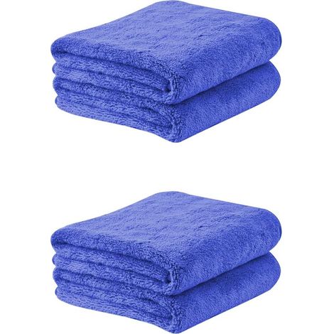 4pcs Tissu microfibur convivial avec des chiffons de polissage sans peluchoires extrêmement absorbants et doux pour le soin de la voiture et de la moto - Microfibuers de voiture - 30 x 30 cm (1/5)