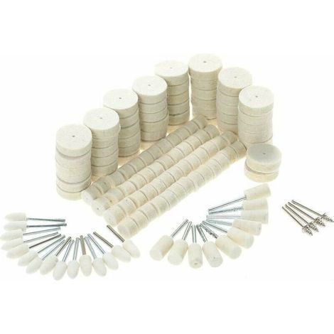 Green Mobility-129 pcs Abrasif Polissage Roue Outils De Polissage Laine Feutre Métal Surface Polissage Accessoires pour Dremel Rotary Outil (1/4)