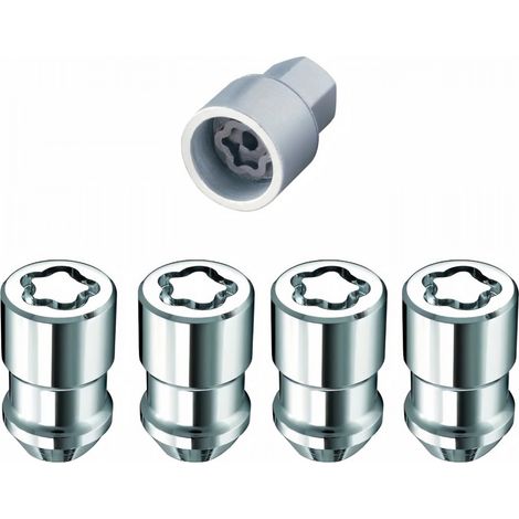 4 ECROUS ANTIVOL SU MCGARD M12X1.25/ 60°/ LONG. 32.5MM/ Ø21MM