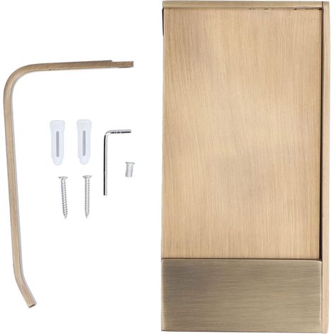 Support rouleau WC, cuivre/doré/avec étagère, pour toilettes (1/5)