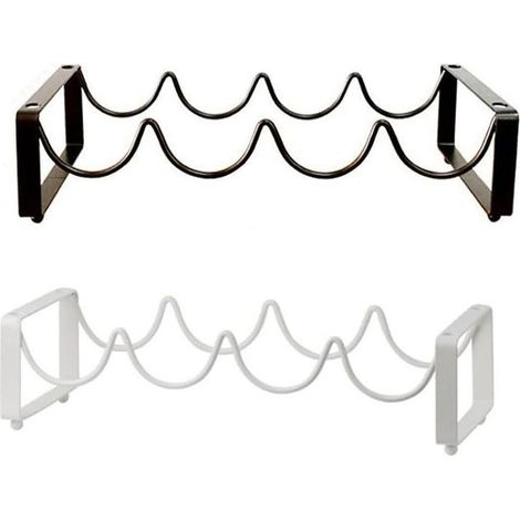 Porte-bouteilles en fer forgé, support de présentation en métal, rangement décoratif de table, marron (1/5)