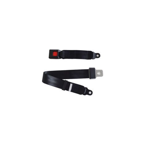Ceinture de sécurité noire 2 points Sangle réglable universelle pour voiturette de golf, voiture, bus scolaire Matériaux acier et polyester (1/5)