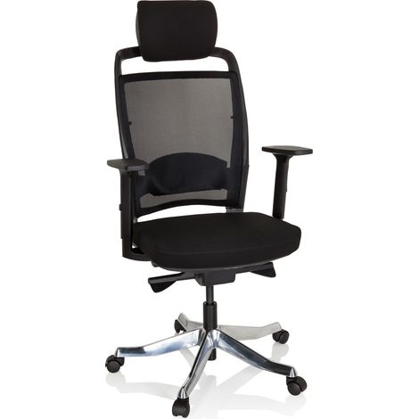Bürostuhl / Drehstuhl IKAST I Netzstoff / Stoff schwarz hjh OFFICE (1/5)