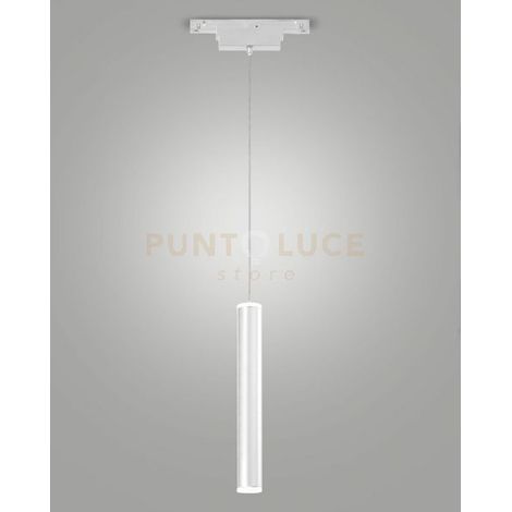SOSPENSIONE BIANCA CILINDRICA PER SERIE ERMES LED 3000K 720LM 7,5W DIMMERABILE PUSH