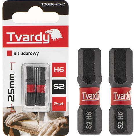 Embout à percussion H6 25 mm S2 (2/10/50/500) (1/3)