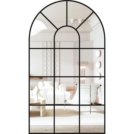 Miroir Mural bombé pour fenêtre - 80 x 50 cm - Miroir décoratif pour Salle de Bain, Chambre à Coucher, Salon (1/5)