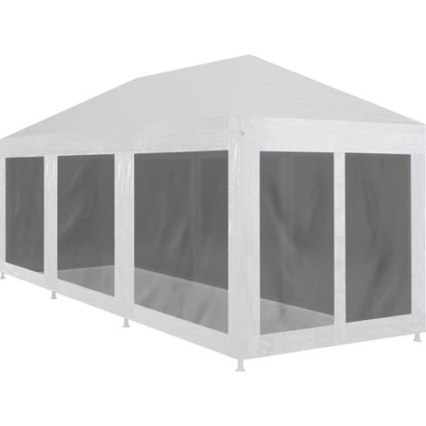 Partyzelt mit 8 Mesh-Seitenwänden 9 x 3 m