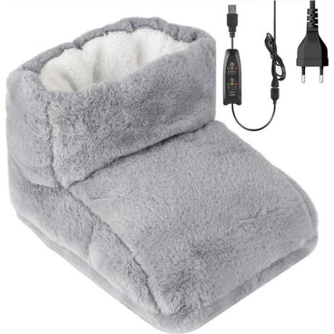 Chauffe-pieds électrique, Couverture chauffante, Chauffe-pieds électrique avec doublure lavable, réglage de la chaleur par télécommande, 3 réglages de chauffage, Gris-Ineasicer (1/5)