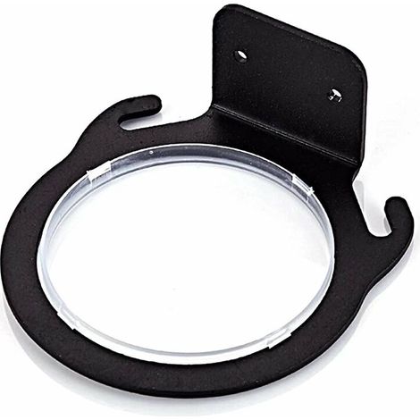 Porte Seche Cheveux, Accroche Seche Cheveux Mural, Aluminium Support Mural Seche Cheveux Noir, Porte Seche Cheveux sans Percage pour Toilettes, Accroche Seche Cheveux avec Adhésif et Vis (1/5)