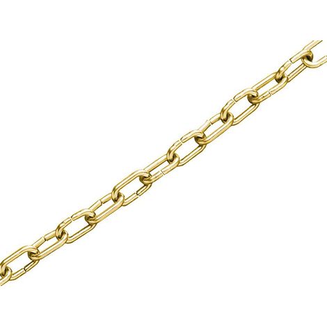 Faithfull Polished Brass Chain for Jewelry Making, 1.6 mm Diameter, 10 Meters Length (1/3)