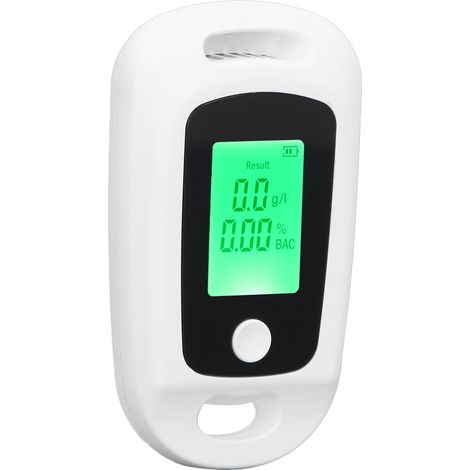 Hochpräzises, tragbares, per USB aufladbares Alkoholmessgerät mit weißem LCD-Bildschirm (1/5)