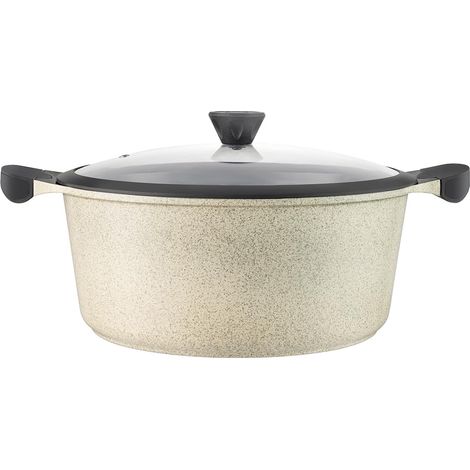LAGUIOLE, Casseruola Modello Giada, 32 cm in alluminio con rivestimento ceramico antiaderente, coperchio in vetro, compatibile con tutte le fonti di calore, capacità 10,4 L, colore verde (1/3)