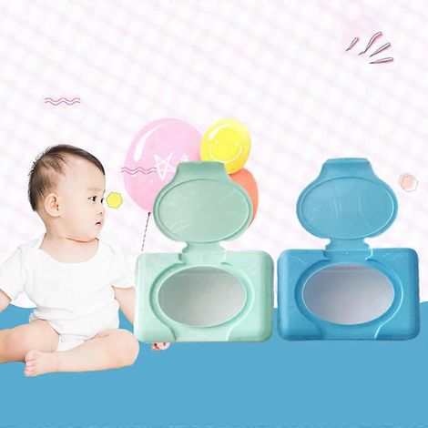 Distributeur de lingettes pour bébé avec couvercle, boîte de rangement pour mouchoirs, anti-poussière (1/4)