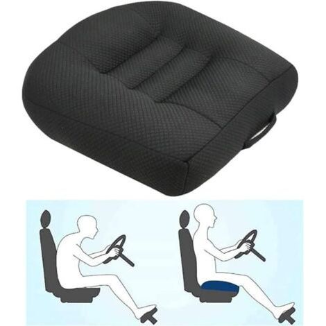 Coussin Voiture rehausseur, rehausseur voiture adulte, Coussin d'élévation de siège de Voiture pour Le soulagement et Le Confort avec Maille Respirante(noir) (1/5)