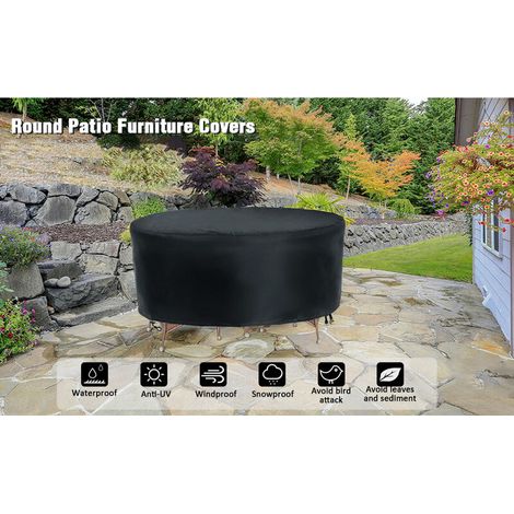420D Oxford Waterproof Garden Furniture Cover, Anti-UV, Dustproof, Windproof, Garden Furniture Cover, 128 x 71 cm (1/5)